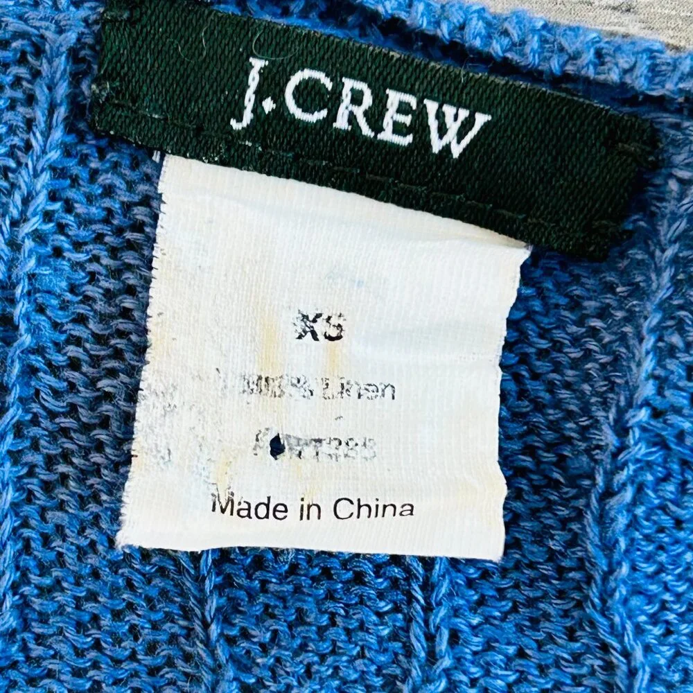 J. Crew 100% Linen V Neck Sweater (size XS)